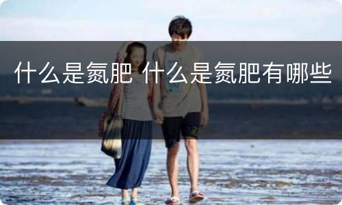 什么是氮肥 什么是氮肥有哪些