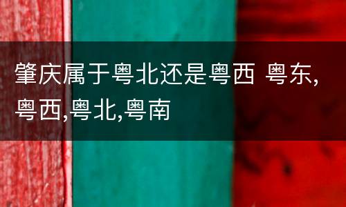 肇庆属于粤北还是粤西 粤东,粤西,粤北,粤南