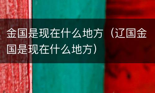 金国是现在什么地方（辽国金国是现在什么地方）