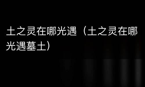 土之灵在哪光遇（土之灵在哪光遇墓土）