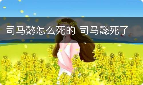 司马懿怎么死的 司马懿死了