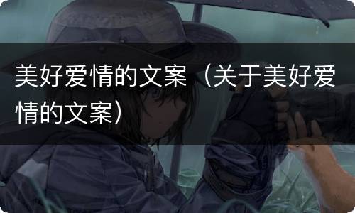 美好爱情的文案（关于美好爱情的文案）