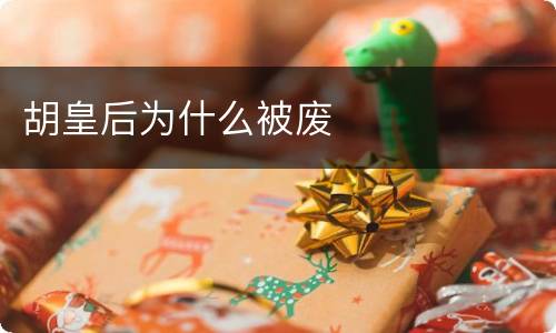 胡皇后为什么被废