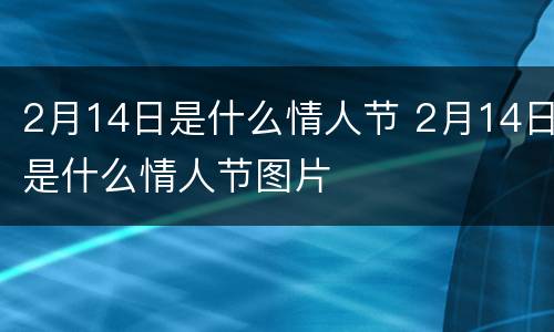 2月14日是什么情人节 2月14日是什么情人节图片