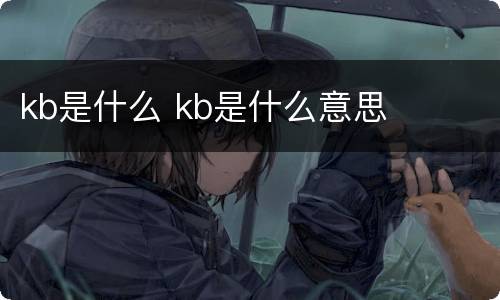 kb是什么 kb是什么意思
