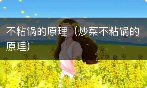 不粘锅的原理（炒菜不粘锅的原理）