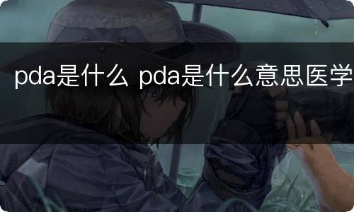 pda是什么 pda是什么意思医学