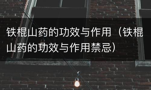 铁棍山药的功效与作用（铁棍山药的功效与作用禁忌）