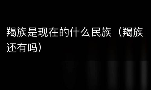 羯族是现在的什么民族（羯族还有吗）