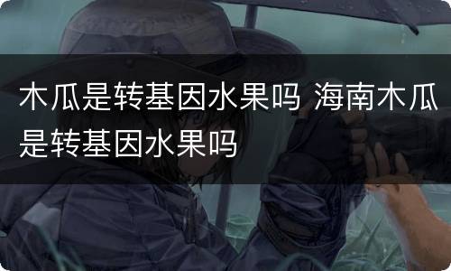 木瓜是转基因水果吗 海南木瓜是转基因水果吗