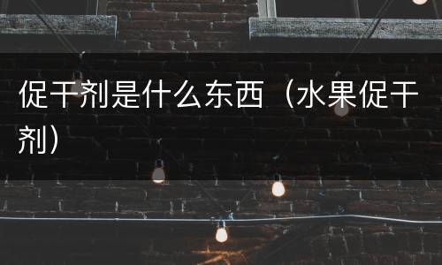 促干剂是什么东西（水果促干剂）