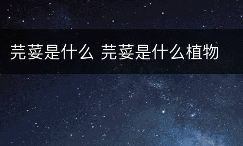 芫荽是什么 芫荽是什么植物