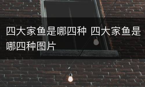 四大家鱼是哪四种 四大家鱼是哪四种图片