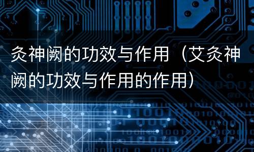 灸神阙的功效与作用（艾灸神阙的功效与作用的作用）