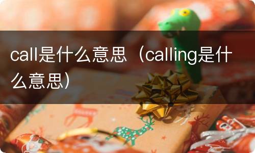 call是什么意思（calling是什么意思）