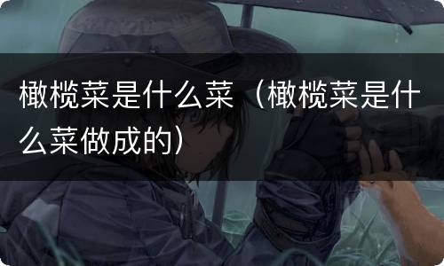 橄榄菜是什么菜（橄榄菜是什么菜做成的）