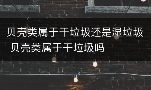 贝壳类属于干垃圾还是湿垃圾 贝壳类属于干垃圾吗