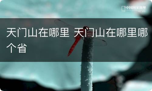 天门山在哪里 天门山在哪里哪个省