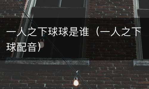 一人之下球球是谁（一人之下球配音）