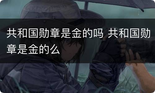 共和国勋章是金的吗 共和国勋章是金的么