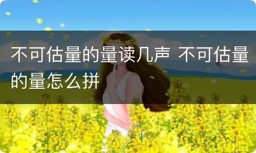 不可估量的量读几声 不可估量的量怎么拼