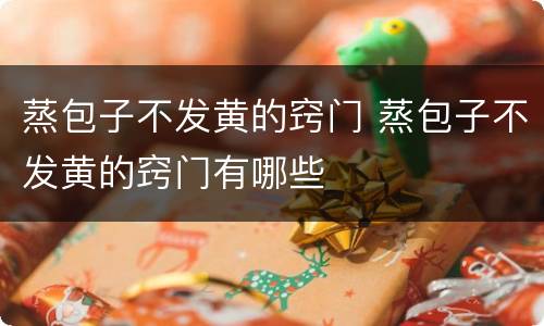 蒸包子不发黄的窍门 蒸包子不发黄的窍门有哪些