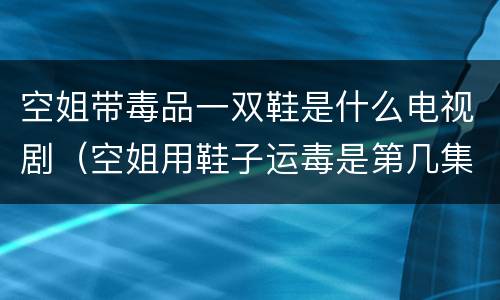 空姐带毒品一双鞋是什么电视剧（空姐用鞋子运毒是第几集）