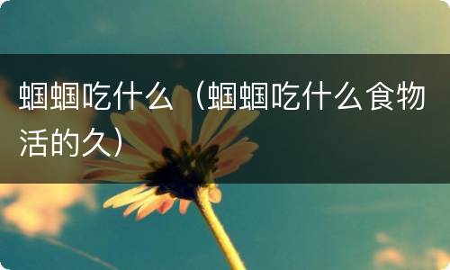 蝈蝈吃什么（蝈蝈吃什么食物活的久）