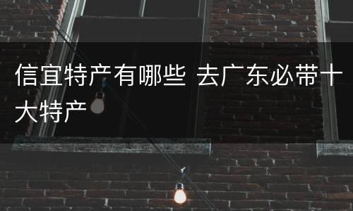 信宜特产有哪些 去广东必带十大特产