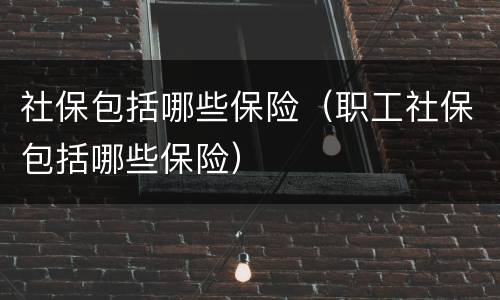 社保包括哪些保险（职工社保包括哪些保险）