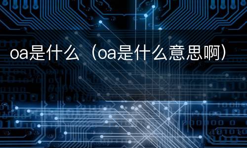 oa是什么（oa是什么意思啊）
