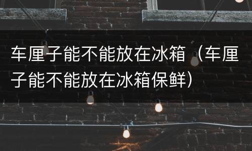 车厘子能不能放在冰箱（车厘子能不能放在冰箱保鲜）