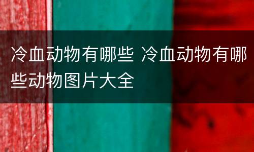 冷血动物有哪些 冷血动物有哪些动物图片大全