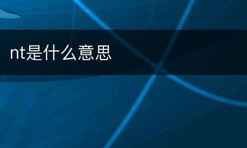 nt是什么意思