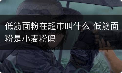 低筋面粉在超市叫什么 低筋面粉是小麦粉吗