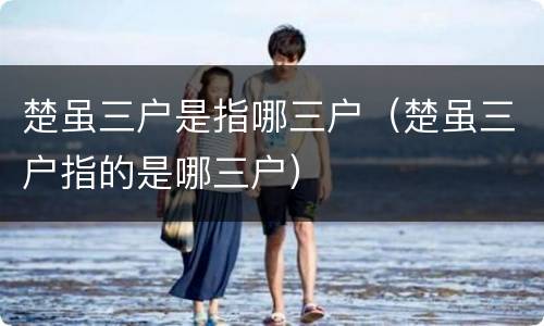 楚虽三户是指哪三户（楚虽三户指的是哪三户）