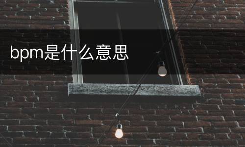 bpm是什么意思