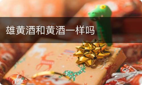 雄黄酒和黄酒一样吗