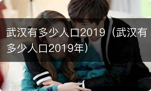 武汉有多少人口2019（武汉有多少人口2019年）