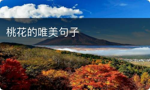 桃花的唯美句子