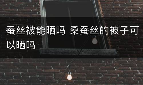 蚕丝被能晒吗 桑蚕丝的被子可以晒吗