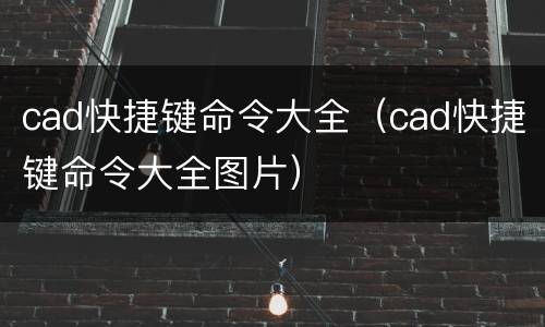 cad快捷键命令大全（cad快捷键命令大全图片）