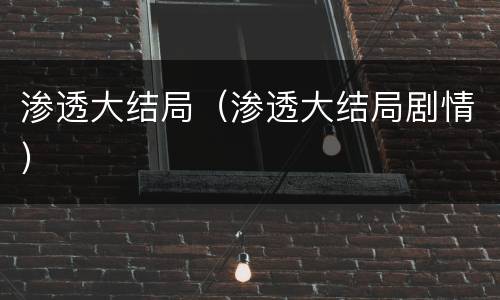 渗透大结局（渗透大结局剧情）
