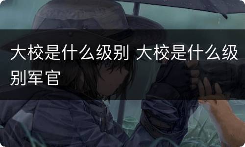 大校是什么级别 大校是什么级别军官