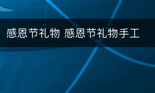 感恩节礼物 感恩节礼物手工