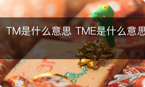 TM是什么意思 TME是什么意思
