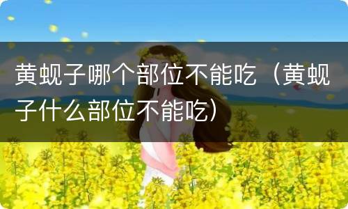 黄蚬子哪个部位不能吃（黄蚬子什么部位不能吃）