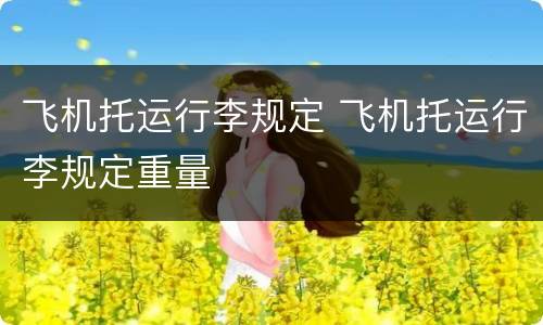 飞机托运行李规定 飞机托运行李规定重量