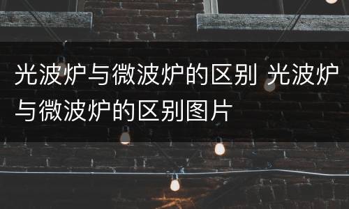 光波炉与微波炉的区别 光波炉与微波炉的区别图片