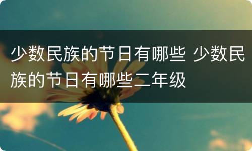 少数民族的节日有哪些 少数民族的节日有哪些二年级